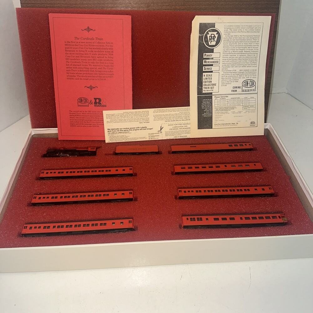Con-Cor N Scale The 1926 Cardinals Train 4-6-2 Loco & 7 Hosp cars #5400 #8503